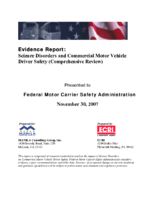 Evidence Report Seizure Disorders and Commercial Motor Vehicle Driver Safety Comprehensive Review November 30 2007