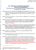 US Committee on the Marine Transportation System Coordinating Board 2014 Resolution on the Adoption of the S100 Marine Data Framework as amended