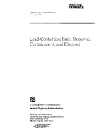 LeadContaining Paint Removal Containment and Disposal