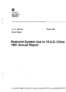 Restraint System Use in 19 US Cities 1991 Annual Report