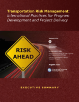 Transportation risk management  international practices for program development and project delivery