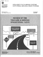 IVHS Institutional and Legal Issues Program  Review of the Travlink  Genesis Operational Tests