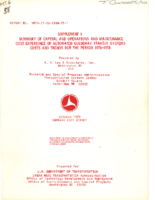 Supplement I Summary of Capital and Operations  Maintenance Cost Experience of Automated Guideway Transit Systems Costs and Trends for the Period 19761978