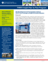 Maryland Department of Transportation Conducts PeerToPeer Exchange on Freight Performance Measures