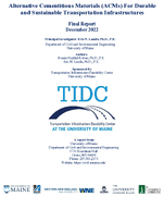 Alternative Cementitious Materials ACMs for Durable and Sustainable Transportation Infrastructures
