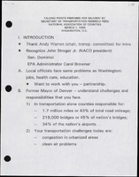 Secretary of Transportation Federico Pena Speeches March 1993