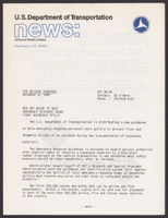 Department of Transportation News Releases November 1980