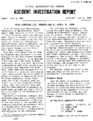 Investigation of Aircraft Accident AERONCA C3 NEAR NORRISVILLE PENNSYLVANIA 19480404
