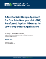 A Mechanistic Design Approach for Graphite Nanoplatelet GNP Reinforced Asphalt Mixtures for LowTemperature Applications