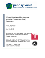Winter Roadway Maintenance Material Enhancers Field Evaluation