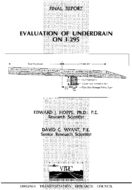 Evaluation of underdrain on I295