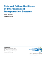 Risk and Failure Resilience of Interdependent Transportation Systems