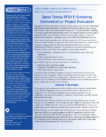 Santa Teresa RFID EScreening Demonstration Project Evaluation