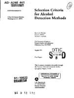Selection Criteria for Alcohol Detection Methods