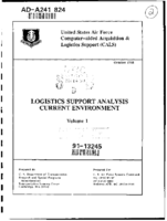 United States Air Force ComputerAided Acquisition and Logistics Support CALS Logistics Support Analysis Current Environment Volume 1
