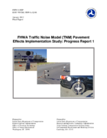 FHWA Traffic Noise Model TNM pavement effects implementation study  progress report 1
