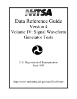 NHTSA data reference guide version 4 Volume 4 signal waveform generator tests