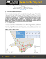 Application of a Regional MultiModal Transportation System Performance Monitoring Framework Research Project
