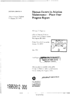 Human Factors in Aviation Maintenance Phase Four Progress Report