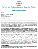 Center for Pedestrian and Bicyclist Safety Data Management Plan