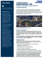 Concrete Overlay Arkansas I40 Continuously Reinforced Concrete CRC on ConcreteUnbonded case study