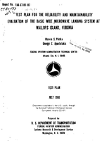 Test Plan for the Reliability and Maintainability Evaluation of the Basic Wide Microwave Landing System at Wallops Island Virginia