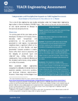 Temperature and Precipitation Impacts on Cold Region Pavement State Route 6State Route 15State Route 16 in Maine