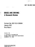 Drugs and Driving A Research Review