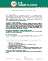 Transportation Pooled Fund TPF Excellence Awards  Frequently Asked Questions