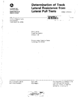 Determination of Track Lateral Resistance from Lateral Pull Tests