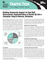 Building Community Support for Seat Belt Enforcement Implementation of Buckle Up Like a Champion Today in Norman Oklahoma Traffic Tech