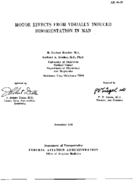 Motor effects from visually induced disorientation in man