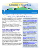 Successes in Stewardship  More Efficient and Effective Permitting and Environmental Review Speeds Work on Tappan Zee Bridge Replacement
