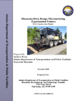 Minnesota Drive Ramps Microsurfacing Experimental Feature PostConstruction Report