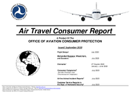 Air Travel Consumer Report September 2020