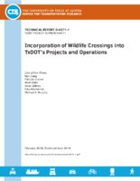 Incorporation of Wildlife Crossings Into TxDOTs Projects and Operations
