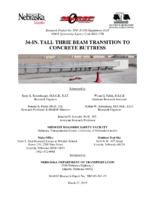 34in Tall Thrie Beam Transition to Concrete Buttress