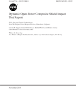 Dynamic OpenRotor Composite Shield Impact Test Report