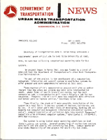 Department of Transportation News Urban Mass Transportation Administration DOT 0870