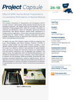 Effect of SARA Asphalt Binder Fractionations on Laboratory Performance of Asphalt Mixtures Project Capsule