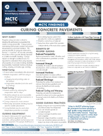 MCTC Findings Curing Concrete Pavements