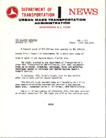 Department of Transportation News Urban Mass Transportation Administration DOT 1371