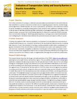 Evaluation of Transportation Safety and Security Barriers in Bicyclist Accessibility Brief
