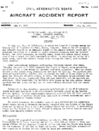 Investigation of Aircraft Accident UNITED AIRLINES DENVER COLORADO 19610711