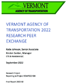 Vermont Agency of Transportation 2022 Research Peer Exchange