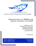 Implementation of MEPDG for asphalt pavement with RAP