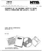 Economics of the Maximum Limits of Motor Vehicle Dimensions and Weights Volume 1