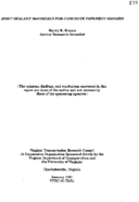 Joint sealant materials for concrete pavement repairs