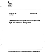 Determine Feasible and Acceptable Age 21 Support Programs