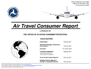 Air Travel Consumer Report April 2021